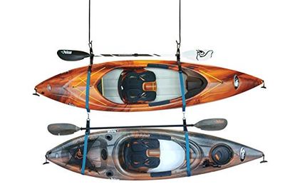 Pelican Double Kayak Storage Strap System - For Indoor and Outdoor Kayak & SUP Paddle Board Hangers - Comes with paddle clip - PS1954