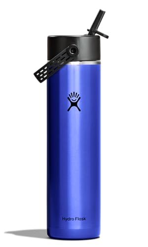 Hydroflask 24 OZ LIGHTWEIGHT WIDE FLEX STRAW CAP SAPPHIRE BLUE Hydroflask 24 OZ LIGHTWEIGHT WIDE FLEX STRAW CAP SAPPHIRE BLUE