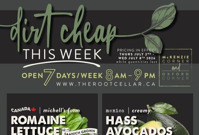 The Root Cellar Flyer July 2 to 8