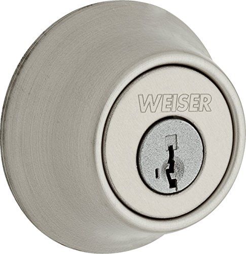 Weiser Elements Satin Nickel Round Deadbolt Lock, ANSI/BHMA Grade 3 Certified Front Door Lock, Kick Proof, Bump Proof & Anti-theft Exterior Door Lock with Key, Traditional Door Locks for Entry Door Weiser Elements Satin Nickel Round Deadbolt Lock, ANSI/BHMA Grade 3 Certified Front Door Lock, Kick Proof, Bump Proof & Anti-theft Exterior Door Lock with Key, Traditional Door Locks for Entry Door