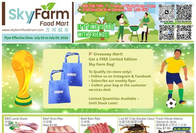SkyFarm Food Mart Flyer July 3 to 9
