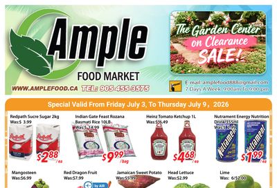 Ample Food Market (Brampton) Flyer July 3 to 9
