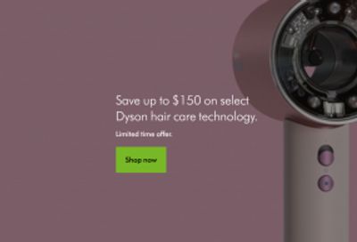 Dyson Canada: Save up to $150 on Select Hair Care + up to $300 on Vacuums