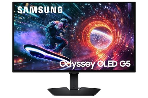 SAMSUNG 27 inch Odyssey G5 QHD QD-OLED Gaming Monitor 180Hz 0.03ms HDR10 Freesync DP + HDMI - (LS27FG502SNXZA) [Canada Version]