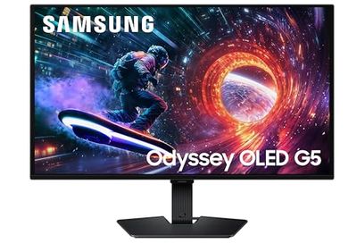 SAMSUNG 27 inch Odyssey G5 QHD QD-OLED Gaming Monitor 180Hz 0.03ms HDR10 Freesync DP + HDMI - (LS27FG502SNXZA) [Canada Version]