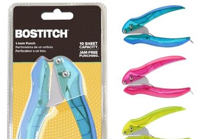 PaperPro inLIGHT Reduced Effort One-Hole Punch, One Unit per Package, Assorted Colors, No Color Choice (2401)