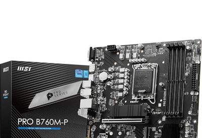 MSI PRO B760M-P Motherboard, Micro-ATX - Supports Intel 14th, 13th & 12th Gen Core Processors, LGA 1700 - DDR5 Memory Boost 6800+MHz/OC, PCIe 4.0 x16 Slot, M.2 Gen4 Slots $149.20 (lowest)