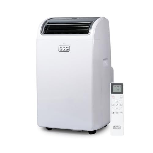 BLACK+DECKER 12,000 BTU Portable Air Conditioner up to 550 Sq.Ft. with Remote Control, White