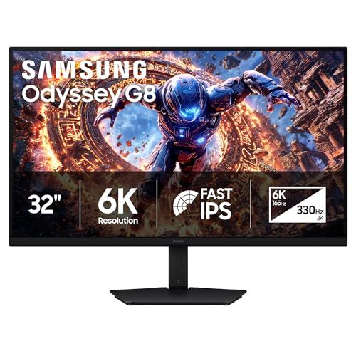 SAMSUNG 32 inch Odyssey G8 6K IPS Gaming Monitor DLG 6K 180 3K 330Hz 1ms HDR10+ Gsync Freesync DP, HDMI, USB-C $1649.99 (lowest) SAMSUNG 32 inch Odyssey G8 6K IPS Gaming Monitor DLG 6K 180 3K 330Hz 1ms HDR10+ Gsync Freesync DP, HDMI, USB-C $1649.99 (lowest)