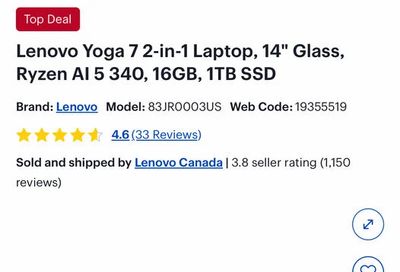 Best Buy: Lenovo Yoga 7 2-in-1 Laptop 14 inch AI 5 340 $999