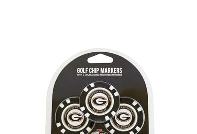 Team Golf NCAA Georgia Bulldogs Ball Markers (3 Count), Poker Chip Size with Pop Out Smaller Double-Sided Enamel