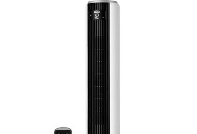 Levoit 25dB Tower Fan for Bedroom, 26ft/s Velocity Standing Fan, 90° Oscillating Cooling Fans for Home, 12 Speeds, LED Display, 4 Modes, 12H Timer, Bladeless, Remote Control, 36 inch