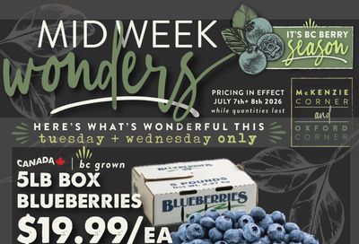 The Root Cellar Mid-Week Flyer July 7 and 8
