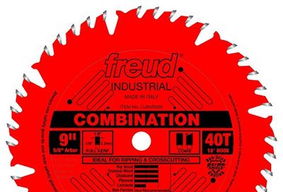 Freud LU84R009 9-Inch 40 Tooth ATBF Combination Saw Blade with 5/8-Inch Arbor and PermaShield Coating