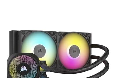 Corsair iCUE Link Titan 240 RX RGB Liquid CPU Cooler – 240mm AIO – 2X RX120 RGB Fans Included – Fits Intel LGA 1851/1700, AMD AM5/AM4 – iCUE Link System Hub Included – Black