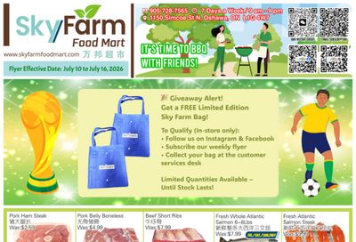 SkyFarm Food Mart Flyer July 10 to 16
