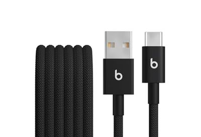Beats USB-A to USB-C Woven Cable Fast Charging Durable and Tangle-Free Design Compatible Charger for Apple & Android Devices (1.5 m) - Bolt Black
