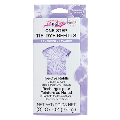 Tulip One-Step Tie-Dye Kit, 3 Fabric Dye Refill Packs, Packs, Lavender Tulip One-Step Tie-Dye Kit, 3 Fabric Dye Refill Packs, Packs, Lavender