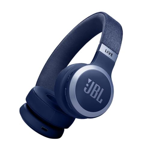 JBL Live 670NC - Wireless On-Ear Headphones with Adaptive Noise Cancelling with Smart Ambient, Up to 65H Battery Life with Speed Charge, Lightweight, Comfortable and Foldable Design (Blue) JBL Live 670NC - Wireless On-Ear Headphones with Adaptive Noise Cancelling with Smart Ambient, Up to 65H Battery Life with Speed Charge, Lightweight, Comfortable and Foldable Design (Blue)