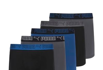 Puma Mens 5 Pack Performance Boxer BriefsBoxer Briefs $31.03 (lowest)