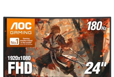 AOC C24G42E 24" Curved Frameless Ultra-Fast Gaming Monitor, FHD 1080p, 180Hz, HDMI 2.0, Display Port, Xbox PS5 Switch Ready, 3-Year Zero-Bright-Dot $149.99 (lowest)