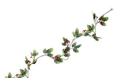 Beistle 1-Pack Holly and Berry Garland, 6-Feet