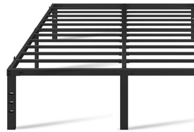 Yaheetech Queen Bed Frames, 18 Inch Metal Platform Bed with Steel Slat Support, No Box Spring Needed, Underbed Storage, Easy Assembly,Queen Bed