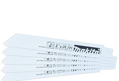 Makita 723067-A-5 6-Inch 24-TPI Metal Cutting Reciprocating Saw Blade