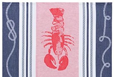 Now Designs Lobster Woven Cotton Jacquard Dishtowel W18 x L28in