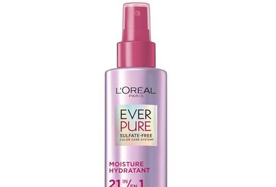 L'Oréal Paris EverPure Sulfate Free Moisture 21-in-1 Leave in Conditioner, Heat Protectant Spray For Hair for Colour-Treated Hair, Multi-Benefit Spray with Rose Extract, Detangles and Softens, 200ml $15.97 (lowest)