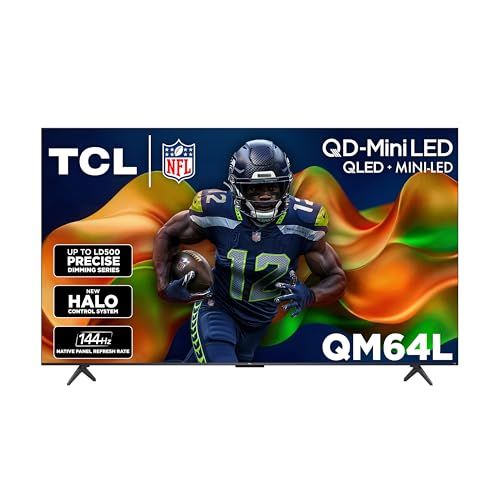 TCL 75-Inch QM64L Series QLED 4K Smart QD-Mini LED TV with Fire TV (2026 Model) New Halo Control System, LD500 Precise Dimming Series, High Contrast HVA Panel, 144Hz Native Panel Refresh Rate