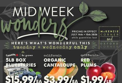 The Root Cellar Mid-Week Flyer July 14 and 15