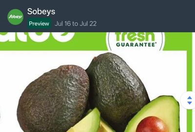 Sobeys: Avocado bulk 2.29 (+100 scene points, $1, when you buy 2) (July16-22)