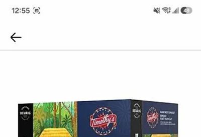Staples: Doordash @ Staples: $7.47 for 48 Timothys K Cups! (Get an extra 50% off until 2:00pm Dashpass only $45+, max $26 off)