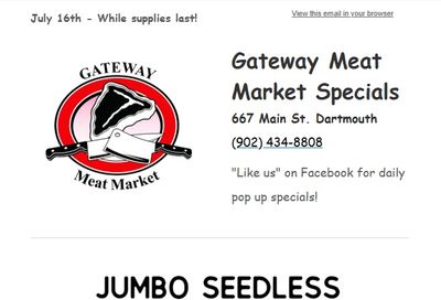 Gateway Meat Market Flyer July 16 to 22