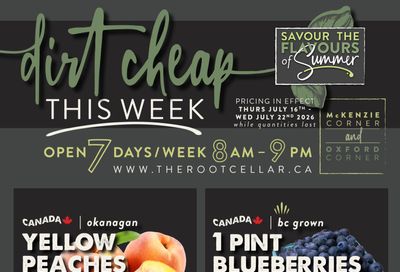 The Root Cellar Flyer July 16 to 22