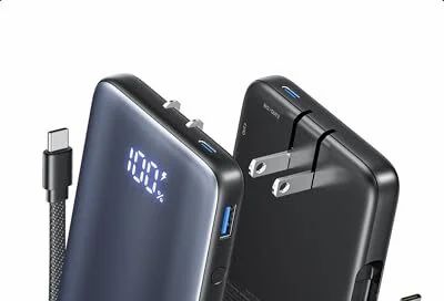 Amazon.ca: INIU 45W Fast Charging Portable Charger with Built-in AC Wall Plug, 10000mAh $28.04