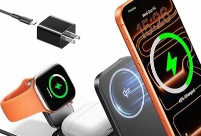 Amazon.ca: INIU 3 in 1 Qi2 Certified 15W Wireless MagSafe Charging Station $25.26