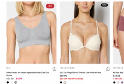 La Senza Canada: $10 off Full Price Bras + Sale up to 60% off + Clearance up to 88% off
