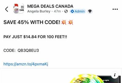 Amazon.ca: Smart LED Strip 100ft(2 Rolls of 50ft) - $14.84