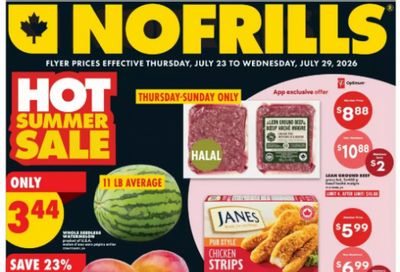 No Frills Ontario Hot Summer Sale July 23rd – 29th: 11lb Average Seedless Watermelons $3.44 + More