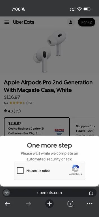 Costco: YMMV: Uber Eats (Costco) Apple Airpods Pro 2nd Generation With Magsafe Case, White $116.67 ($106.67 for members) Costco: YMMV: Uber Eats (Costco) Apple Airpods Pro 2nd Generation With Magsafe Case, White $116.67 ($106.67 for members)