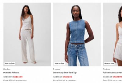 Gap Canada: 50% off Your Purchase Including Sale