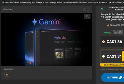 Kinguin: Google AI Pro 18 Months - $1.36 + Service Fee
