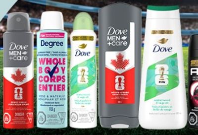 Save $1.50 on Dove, Dove Men+Care, Degree or Axe body wash or deodorant product