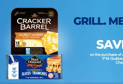 Save $1.50 on any Cracker Barrel, P'tit Quebec or Black Diamond cheese product