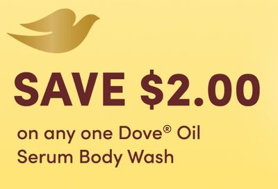 Save $2 on Dove Oil Serum Bodywash