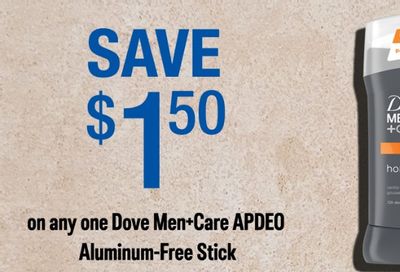 Save $1.50 on Dpve Men+Care aluminum-free antiperspirant/deodorant