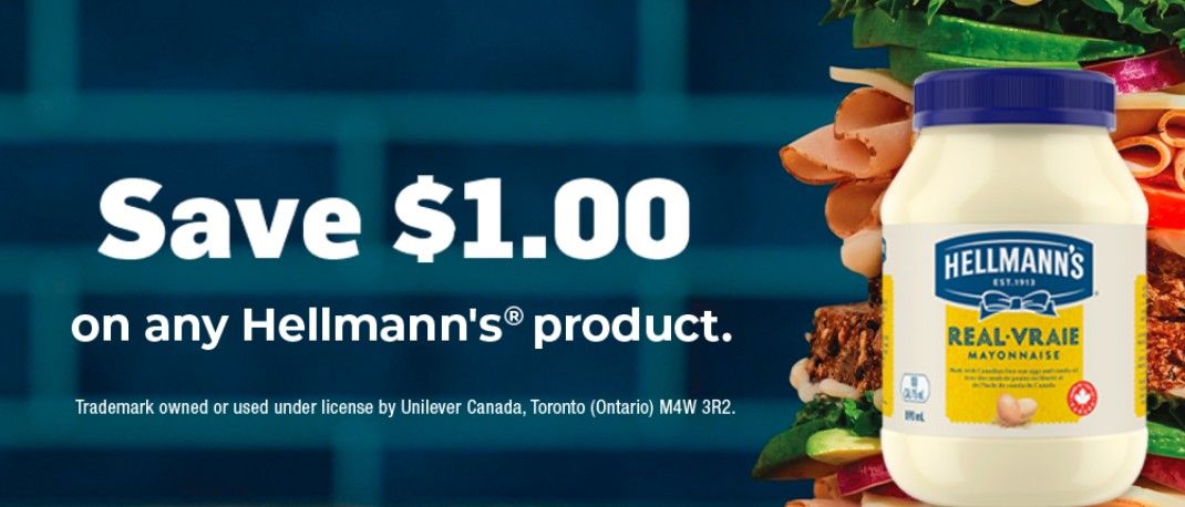 Save $1 on Hellmann's product Save $1 on Hellmann's product