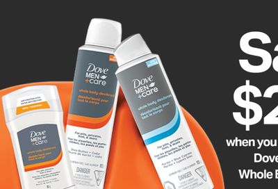 Save $2 on Dove men+care whole body deodorant